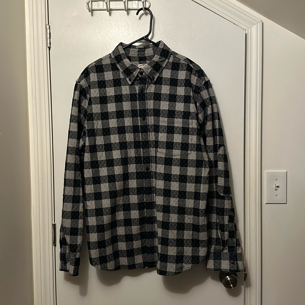 Heavy quilted button up